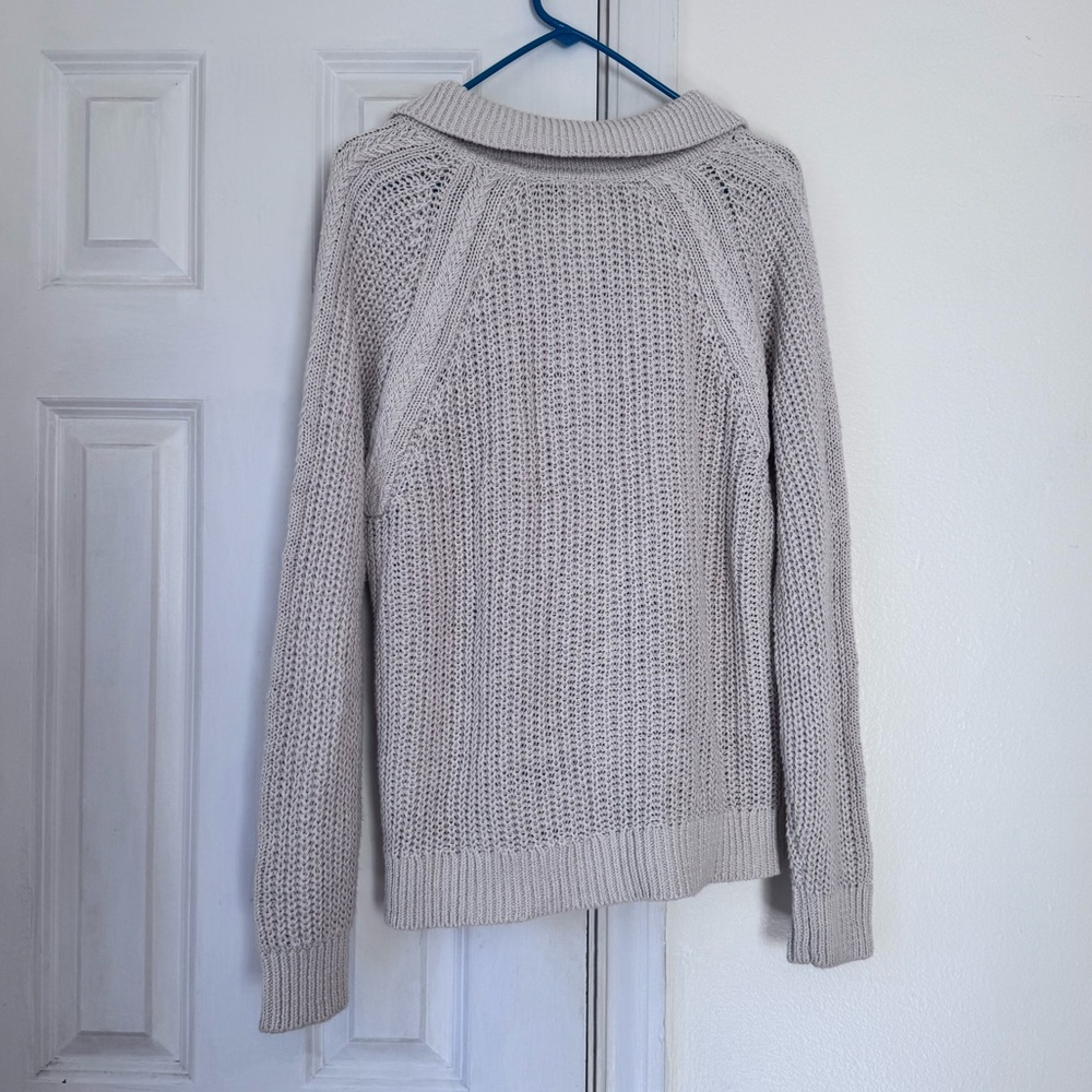 Garnet Hill Linen Organic Cotton Maren Cardigan Sweater Size Large - Picture 8 of 13